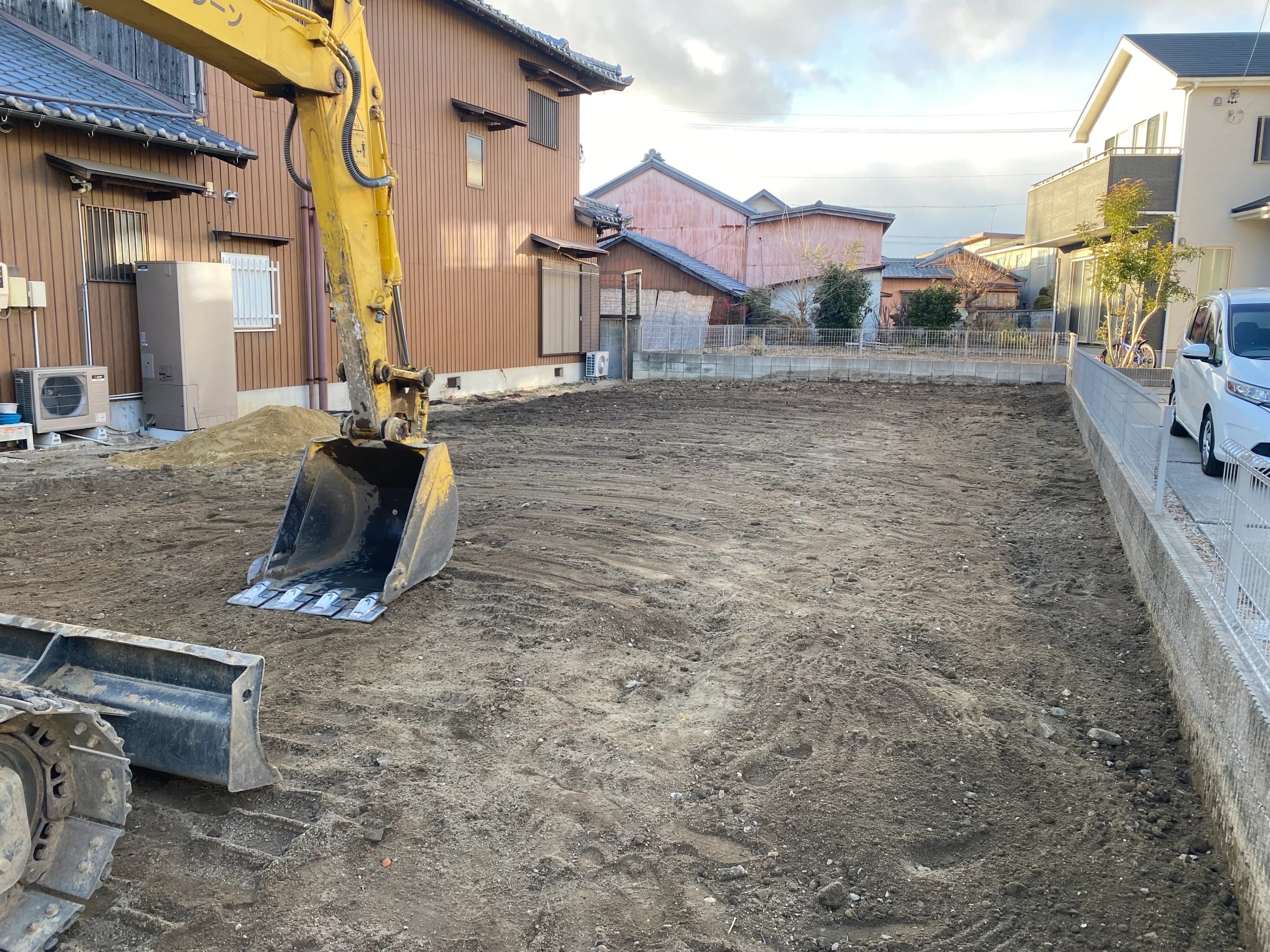 建物解体の施工現場